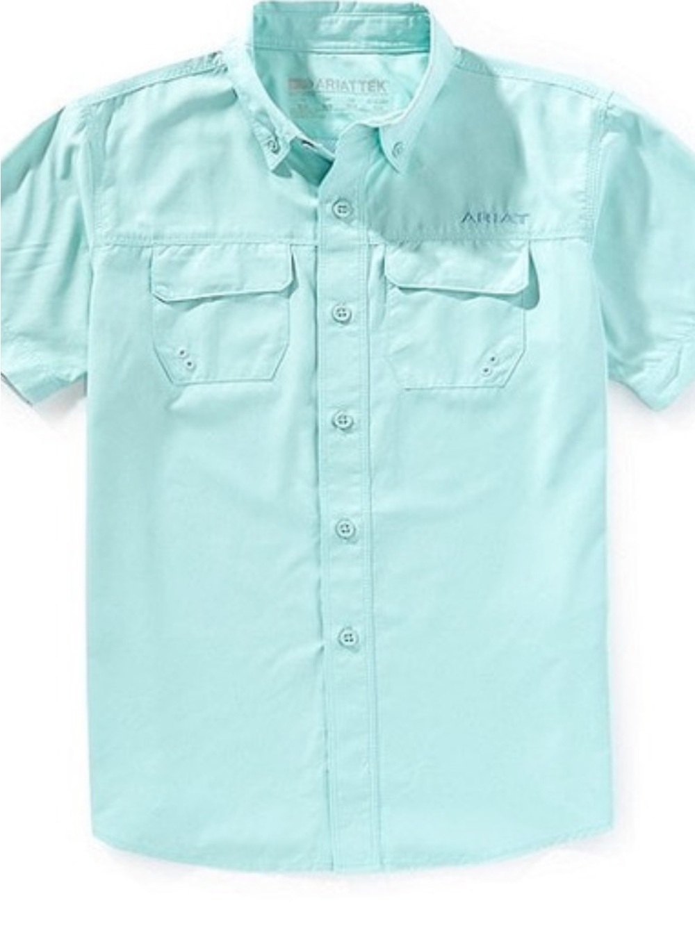 Ariat Mint Button-Front Short Sleeve Shirt